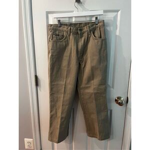 Resistol Rode Gear Vintage Tan Classic Fit Jeans sz 32X30 but actually 25”  EUC